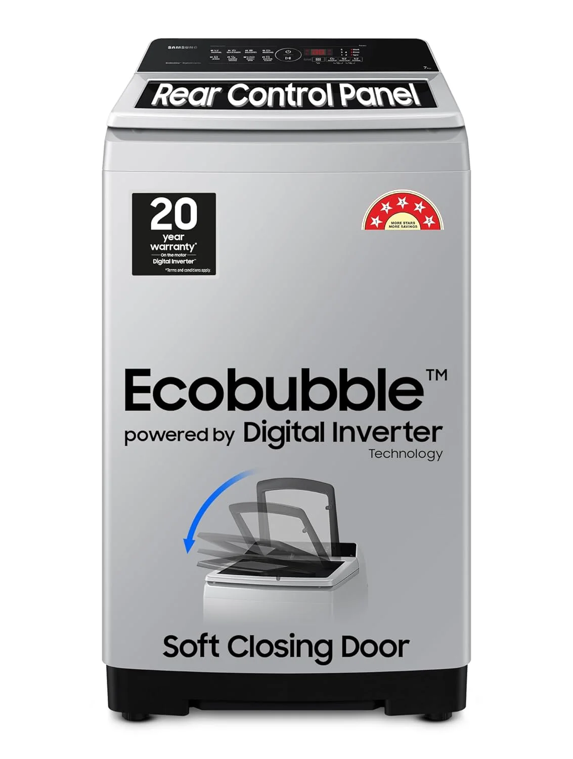 Samsung WA70BG4441YYTL 7 kg 5 Star Eco Bubble Fully Automatic Top Load Washing Machine