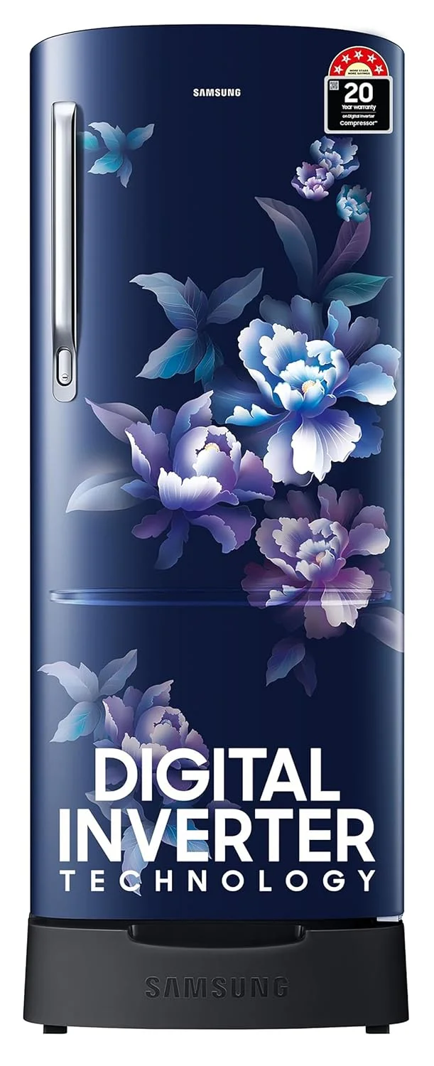 Samsung 183L 5-Star Digital Inverter Direct-Cool Single Door Refrigerator – Himalaya Poppy Blue